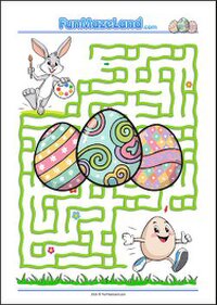 Easter Mazes Printable themed Maze Worksheets for kids