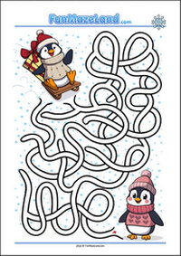 Free Printable Seasons Maze Worksheet for kids