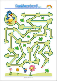 Free Printable Seasons Maze Worksheet for kids