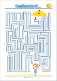 Free Printable Seasons Maze Worksheet for kids