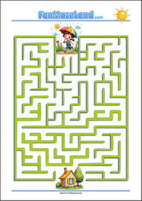 Free Printable Seasons Maze Worksheet for kids
