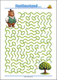 Free Printable Seasons Maze Worksheet for kids