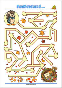 Free Printable Seasons Maze Worksheet for kids