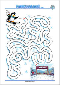 Free Printable Seasons Maze Worksheet for kids
