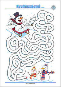 Free Printable Seasons Maze Worksheet for kids