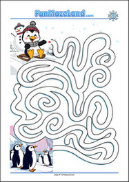 Free Printable Seasons Maze Worksheet for kids