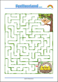 Free Printable Seasons Maze Worksheet for kids