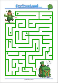 Beaver St. Patrick’s Day Mazes Free Printable Maze Worksheet for kids
