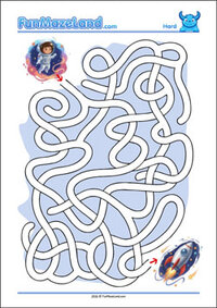 Maze Worksheet for Kids Free Printable Hard Path Maze
