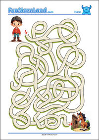 Maze Worksheet for Kids Free Printable Hard Path Maze